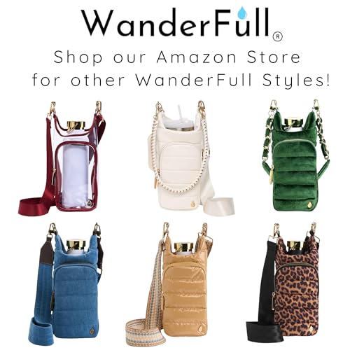 WanderFull Original HydroBag HANDLE®, 40 oz Water Bottle Holder w/Strap - color: Pink Matte