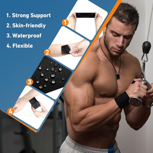 KTQUICK Precut Kinesiology Tape for Thumb Left, 24 PCS, 20% Stronger,Black - color: Black, size: 24PCS LEFT