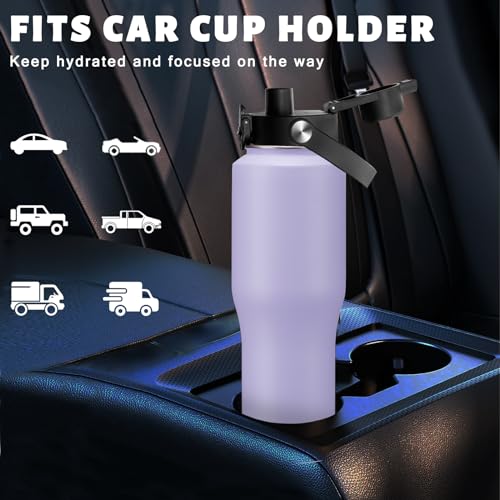 32oz Insulated Bottle with Straw - Spout Lid – Leak Proof Insulated Tumbler - color: Light Purple, size: 32 Ounces