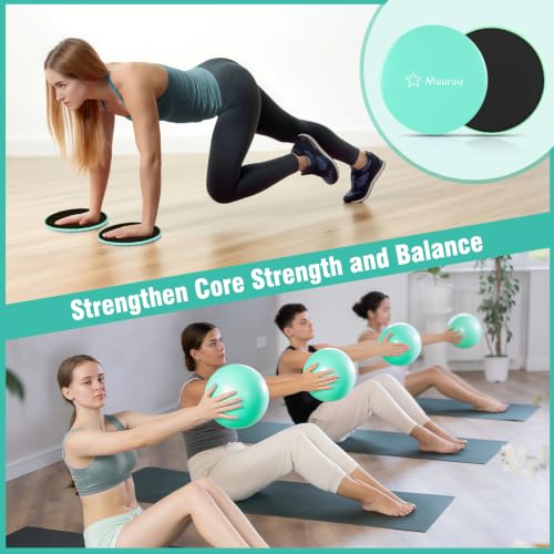 Pilates Kit Equipment, Pilates Ring and Ball for Women Home Workout - color: Green