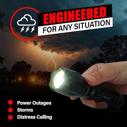 GearLight S1000 LED Tactical Flashlight - High Lumens, USB-C Fast Charging, Dual-Button, IPX4 Water-Resistant, Pocket-Sized for Camping & Emergencies with Batteries - 2 Pack, (Rechargeable) - color: Rechargeable 2 Pack