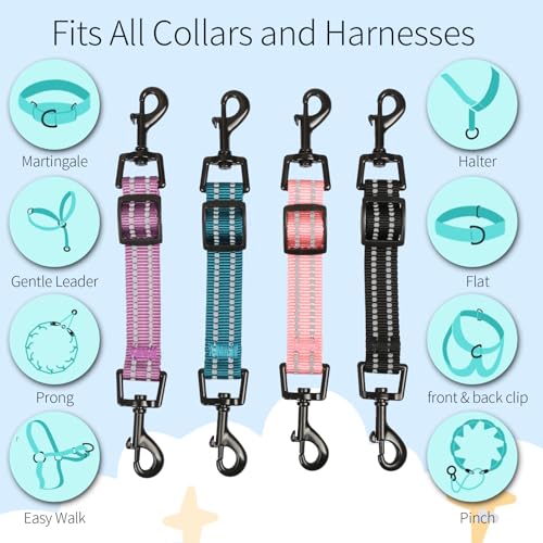 Prong Collar Safety Clip, Double Ended Dog Collar Safety Clip, Green