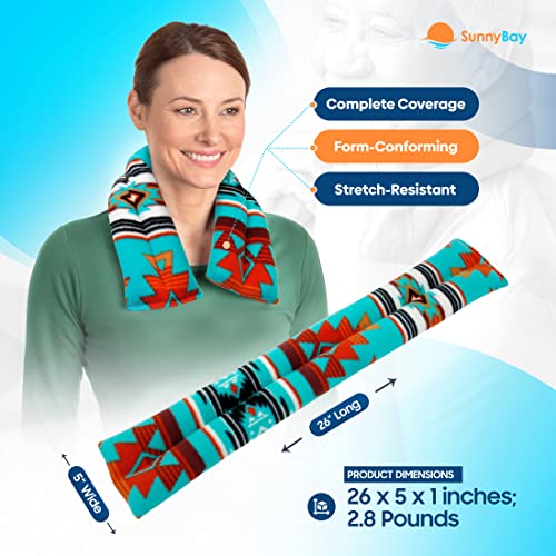 SunnyBay Microwavable Heating Pad, Neck and Shoulder Wrap, 26 inch, Canyon - color: Canyon