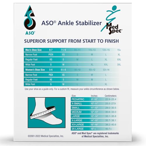 Med Spec ASO Speed Lacer Ankle Stabilizer Brace Sprain Support White XL - color: White, size: X-Large