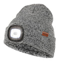 LED Beanie with The Light, Unisex Gifts for Men Dad Husband Him - color: Black and White Mixture