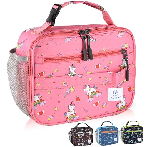 Genteen Kids Insulated Lunch Box for Boys Girls,Back to School,Office - color: P-1pk Star