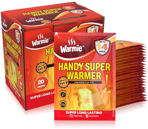 Warmie Super Warmer for Hand & Body | Air‑Activated, Long‑Lasting | Japan‑Sourced Pouch, Made in Korea | Bigger Size, Steady Heating, Odorless | Instant Natural Warmth for Cold Weather | 20 Pack