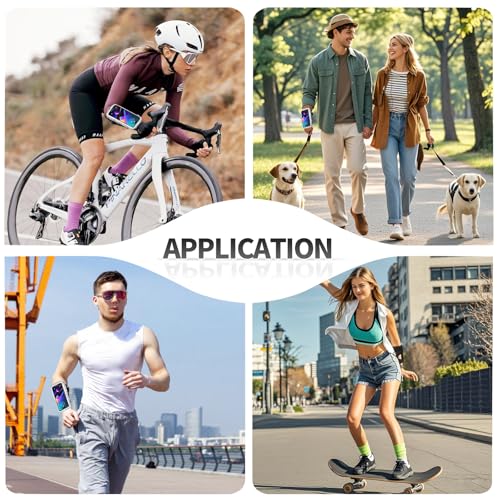 Wristband Phone Holder for Running, Running Armband with Card Slot for iPhone Pro Max Plus (16/15/14/13/12/11/X/XR), for Galaxy S24/S10, Cell Phone Armband Up to 7.0'' Phone - color: Grey