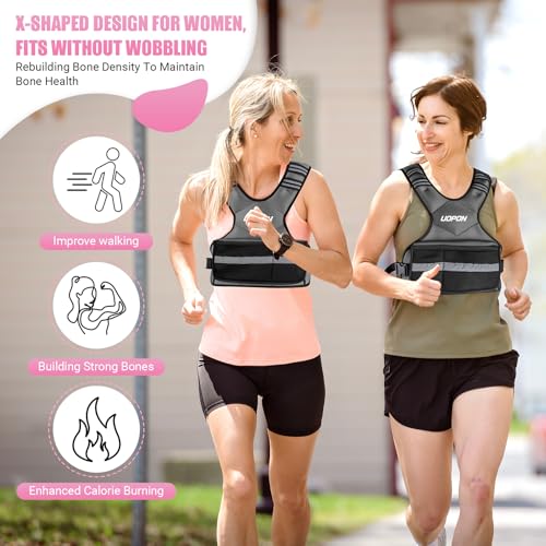 Adjustable Weighted Vest Women, 6-12 Lb Ruck Vest with 6 Ironsand weights - color: Gray, size: 6-12 Lbs