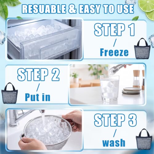400 Pcs Reusable Ice Cubes for Coolers, BPA Free Refreezable Plastic Ice Cubes with Storage Bag for Drinks Whiskey Coffee Bars Party Outdoor Baths Enthusiasts (Clear)