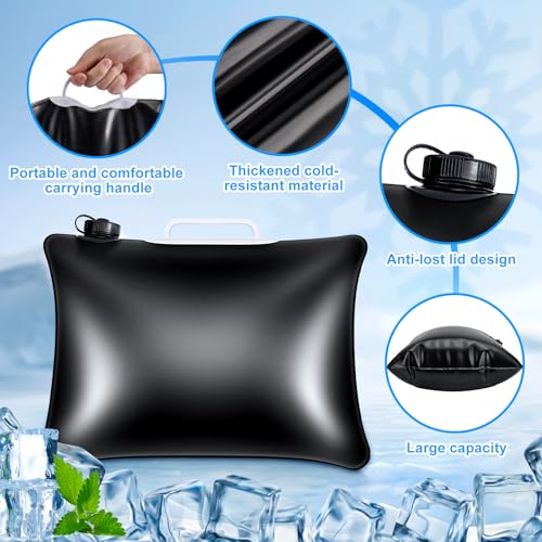 4 Pack Large Refillable Ice Bath Bags for Cold Plunge Tubs, 24 L