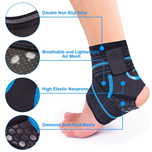 Nvorliy AquaFlex Pro Ankle Brace, Compression Ankle Sleeve for Swimming, Aquatic, Sailing, Scuba Diving, Surfing, Paddle Boarding, Kayaking & Injury Recovery – Supports Women & Men - size: X-Large