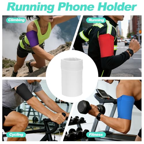 Cell Phone Armband Sleeve, Universal Sports Arm Band Sleeves White - color: White
