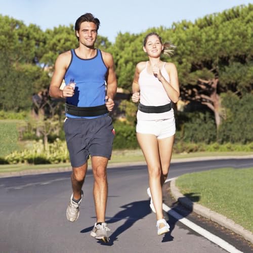 Waterproof Running Belt with Phone Holder & Water Bottle - Adjustable Lightweight Fitness Belt for Jogging, Hiking, Cycling (Large) - size: Large