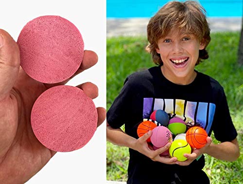 JA-RU Hi-Bounce Pinky Ball (4 Pack) 2.5 Inch Bouncy Balls for Kids 976-4A