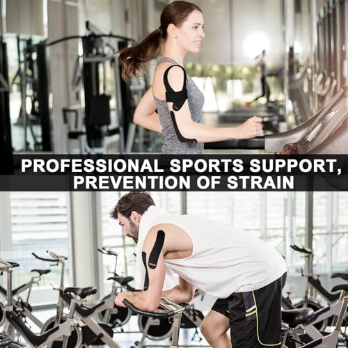 CKeep Kinesiology Tape precut Strips, 40 Count Elastic k Tape, Black - color: Black, size: 2 Rolls