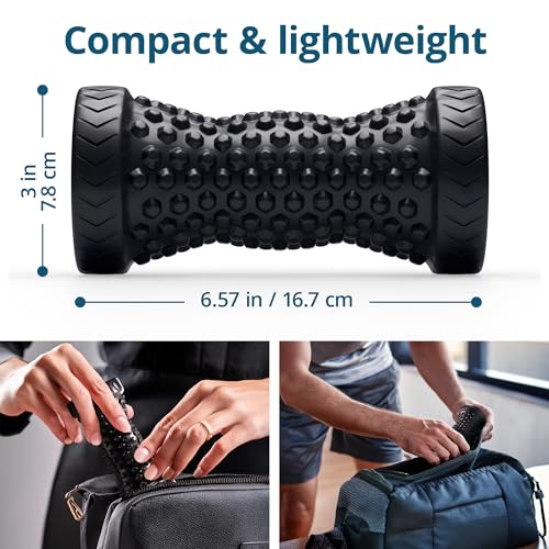 TheraFlow Foot Massager for Plantar Fasciitis Relief - Portable & Lightweight Foot Massager for Neuropathy Pain Relief for Feet, 360° Acupressure Nubs