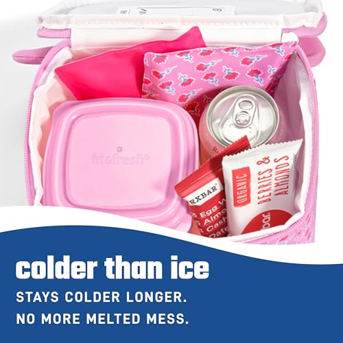 Fit & Fresh Cool Coolers Soft Ice Packs for Lunch Bags & Coolers, 2pk - color: Sweet Pink Print (2 Pack)