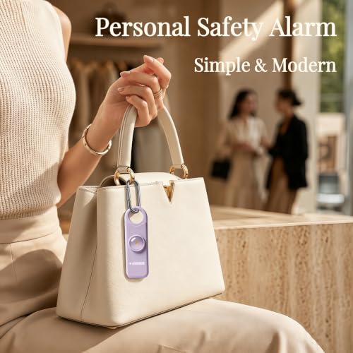 Rechargeable Personal Safety Alarm for Women - color: Lavender Purple