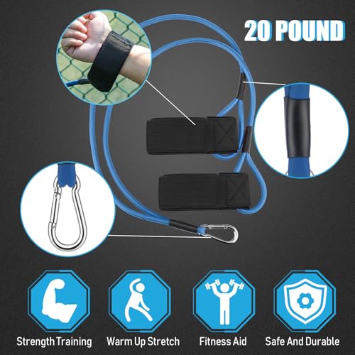 Zomiboo Baseball Bands Sports Resistance Exercise Bands - color: Blue, style: 30 Lbs