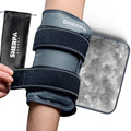 Medium Gel Ice Pack Wrap with Straps, Stretchable 8" x 23" - style: Grey