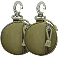 2 Packs Tactical EDC Pouches Compact Mini Military Molle Utility Pouch Accessories Organizer Bags Coin Purse Keychain Pockets Credit Card Holder for Waist Pack - color: 2 Pack Circle Green