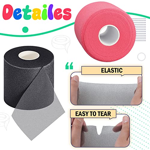 Nuanchu 24 Rolls Prewrap Athletic Tape, 2.75 in x 30 yd, 12 Colors - color: Rose Red, Lime Green,blue,yellow