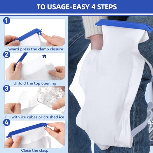 Syhood 12 Pcs Refillable Ice Bags for Injuries, 7x14 Inch Ice Pack