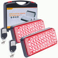 Red Magnetic Flashing Strobe Lights/w Controller, 2-Pcs - color: R/R