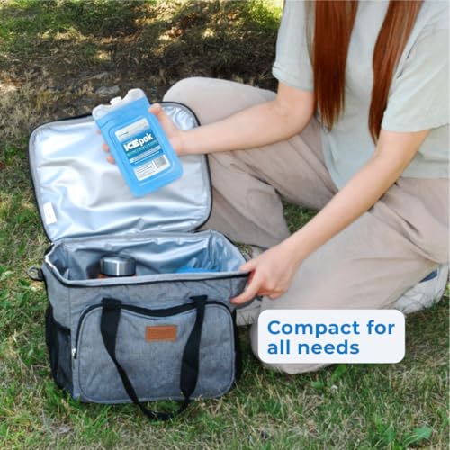 Cryopak ICEpak Hard Shell Reusable Ice Packs for Coolers and Lunch Box Use, Freezer Safe Gel Design, Professional Grade Cooling, Non-Toxic and BPA Free, Essential Travel Accessories - size: Small (4 Pack)