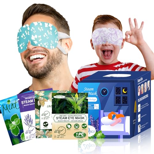 20-Pack Steam Eye Masks for Dry Eyes, Self Heating Warm Compress, 4 Flavors - color: Mixed Fragrance