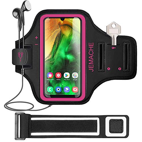 Running Armband for Samsung Galaxy A57 A56 A55 A54 (Rosy) - color: Rosy