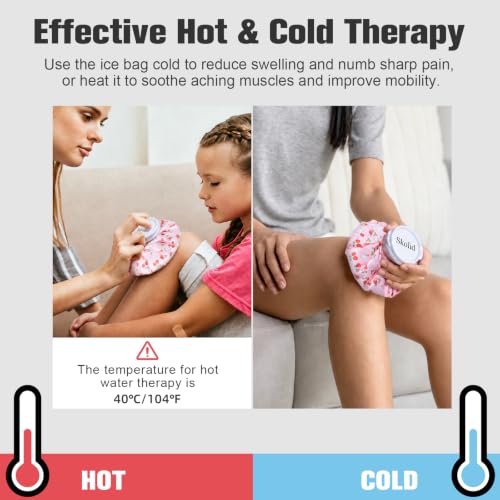 Ice Packs for Injuries Reusable, 3 Sizes, Strawberry - color: Pink-strawberry