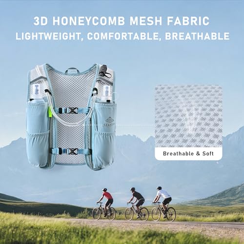 Running Hydration Vest 5L, Running Vest Pack with 1.5L Water Bladder - color: Blue