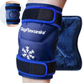 KingPavonini XXL Knee Ice Pack Wrap Around Entire Knee, 1 Pack, Blue - style: Blue