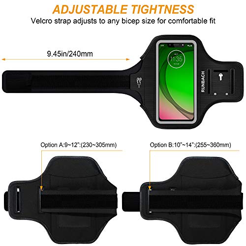 Armband for Motorola Moto G Series/G Power/G Play/Signature/Fusion/Razr/Edge Series (Black)