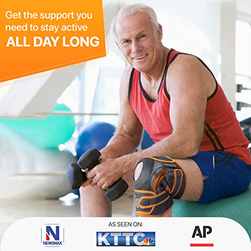 DR. BRACE ELITE Knee Brace with Side Stabilizers & Patella Gel Pads - color: Mars, size: Medium
