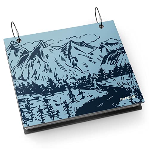 Gone For a Run BibFOLIO Race Bib Album - Mountain Sketch - 9.5x8 - color: Mountain Sketch