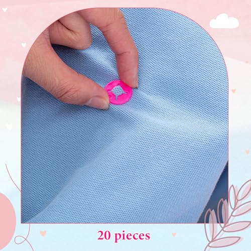 Juexica Race Bib Clips Running Number Holder - color: Rose Red