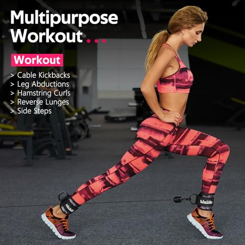 Ankle Straps for Cable Machines, Leg Straps for Glute Kick Back Accessories - color: Camouflage