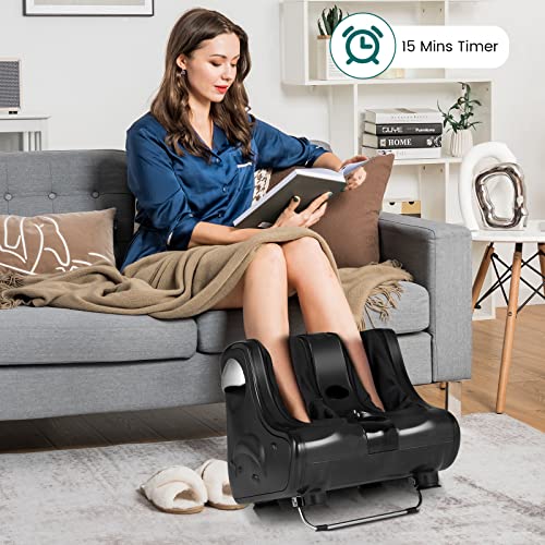 ARLIME Foot & Calf Massager with Heat, Shiatsu Electric Machine - color: Black