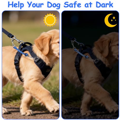 YUEPET Dog Safety Collar Clips 2 Pack Adjustable Prong Collar Backup Clips - color: Red+Blue