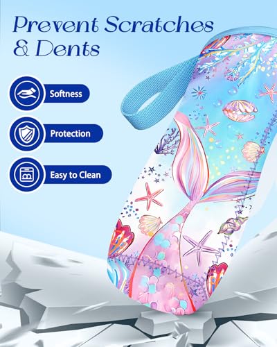 Water Bottle Sleeve for Cirkul 22 oz - Bottles Cover Holder Carrier Bag with Handle Strap - color: Blue Pink
