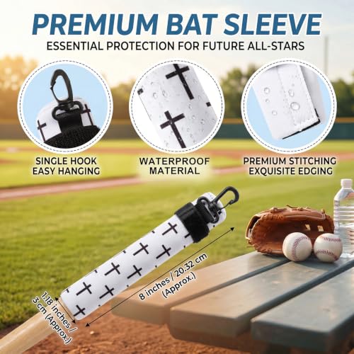 Softball Bat Sleeve Protector with Hook - color: 4 Color, style: Cross