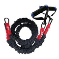 Valor Fitness Resistance Bands - 5lb to 25lbs - Carabiners Attached & 2 Bands per Weight Option with Handles– Sheath Covered - Strength Training New Compact 39" Design - Wall Door Rack Mount Options - color: Black -25 lb Pair