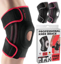 DR. BRACE ELITE Knee Brace with Side Stabilizers & Patella Gel Pads - color: Sunrise, size: Large