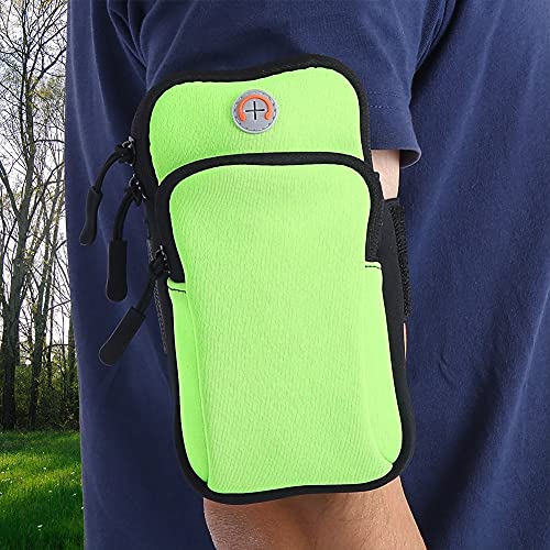 Phone Armband for Running, Outdoor Sport Running Jogging Exercise Gym Arm Wrist Pouch Armband Phone Cases Bag (Green) - color: Green