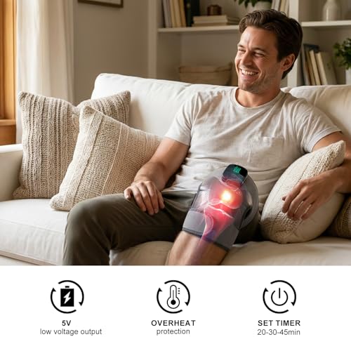 GALAX PRO Knee Electric Massager with Heat, Cordless Heated Knee Massage