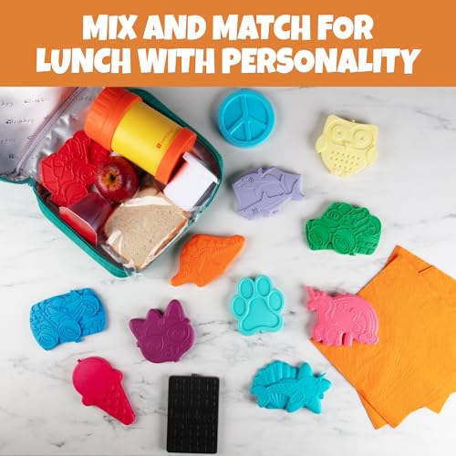 Kids Hard Ice Packs 3 Pack, Slim Reusable Freezer Packs for Lunch Boxes - color: Monster Truck Red
