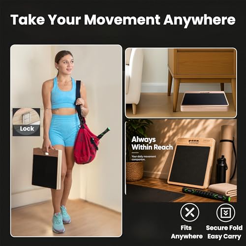 Swara 14″ Wide Ankle Board for Calf Stretching & Exercise, 400 lbs Capacity - size: 14x14 Inch